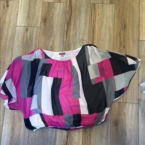 Vince Camuto Multicolor Abstract Blouse
